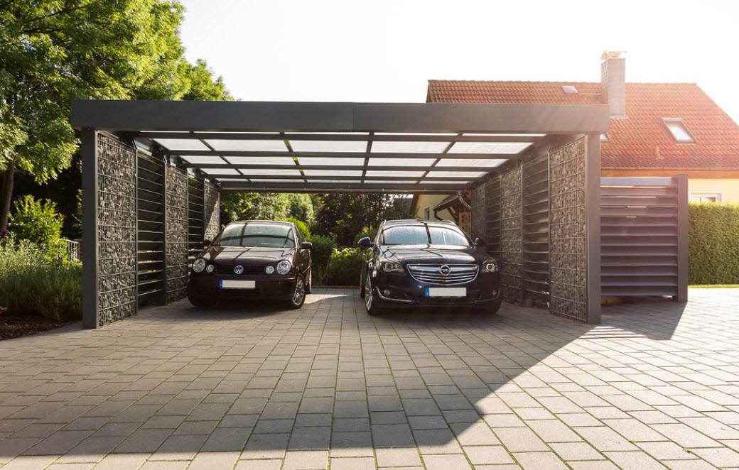 vokiškų automobilių stogelis