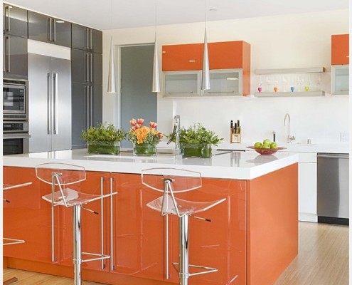 As cores características da cozinha moderna