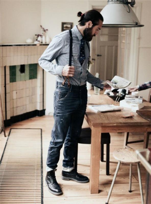 lepote-hlače-z-naramnicami-moški-kako-obleči-kuhinjo