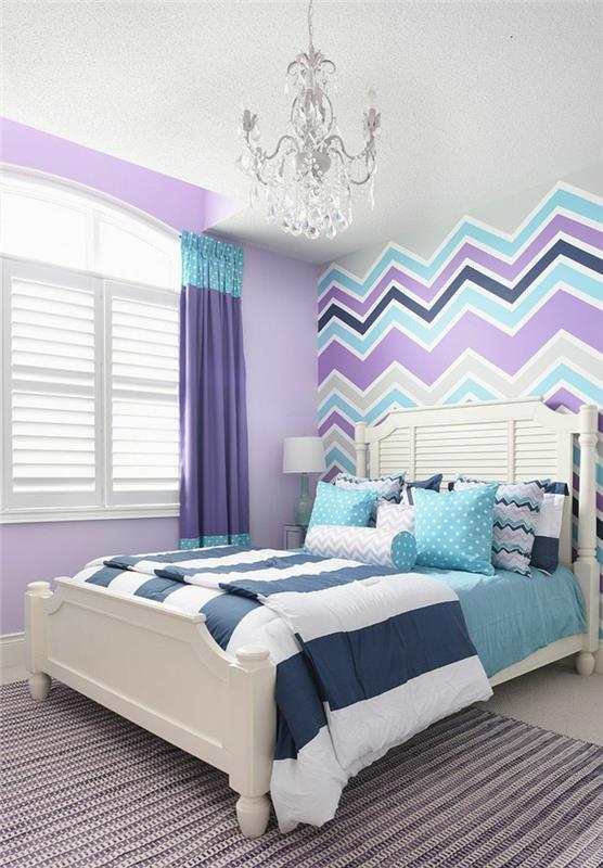 Romantik yetişkin yatak odası dekorasyon modeli boyama kadın yatak odası
