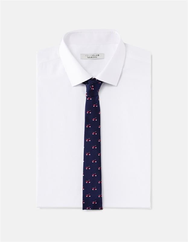 kravata-za-moška-kolesa-bela-majica