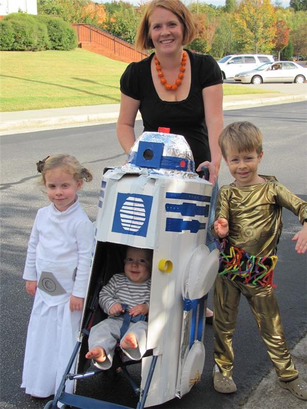 Ideja kostuma Star wars za vso družino, izvirni dekliški kostum za noč čarovnic ali kostum za dojenčka