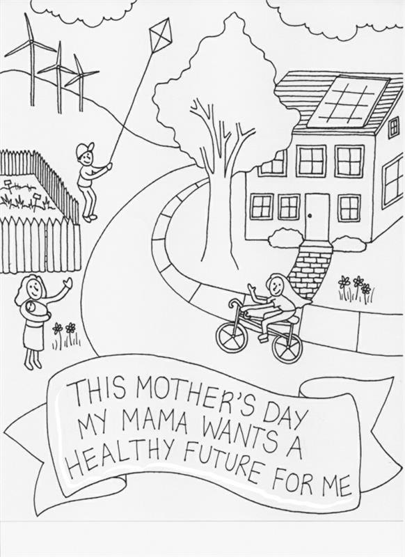 Spalvinimo puslapio sveikinimo atvirukas rankų darbo piešinys motinos dienai dovanų kortelė su žinute ateičiai