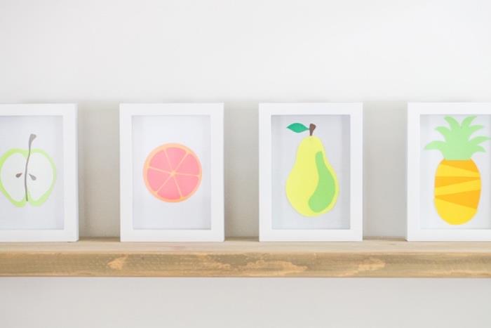 Bambini için Lavoretti facili con quadri e disegni di frutta