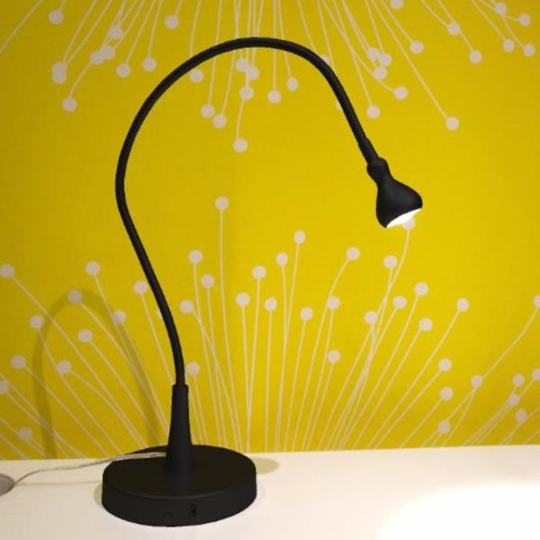 Ikea-masa lambası-siyah-ayarlanabilir-lamba