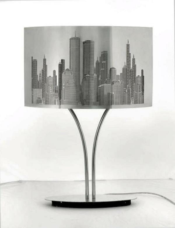 gri-new-york-başucu lambası