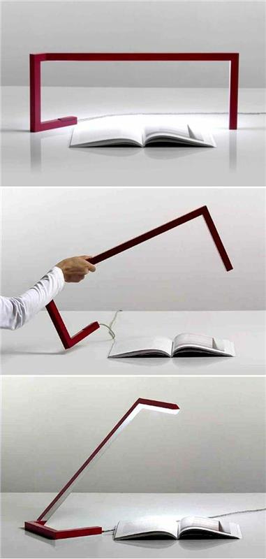 özgün-tasarım-led-masa lambası-koyu-kırmızı-renk-tasarım-masa-lambası