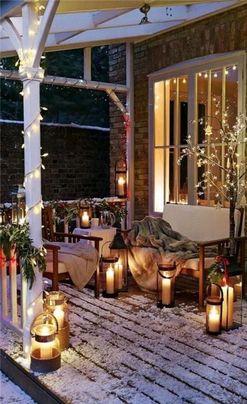 žibintas-žvakė-Kalėdų puošmena-verandai