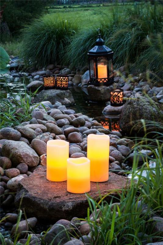 žibintas-žvakė-sodo apšvietimui