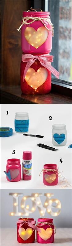 Portacandele di vetro, barattoli di vetro dipinti, tutorial per decorare in barattoli di vetro
