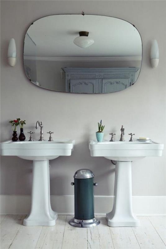 retro-praustuvas-dviejų stulpelių veidrodis-ovalo formos-balta