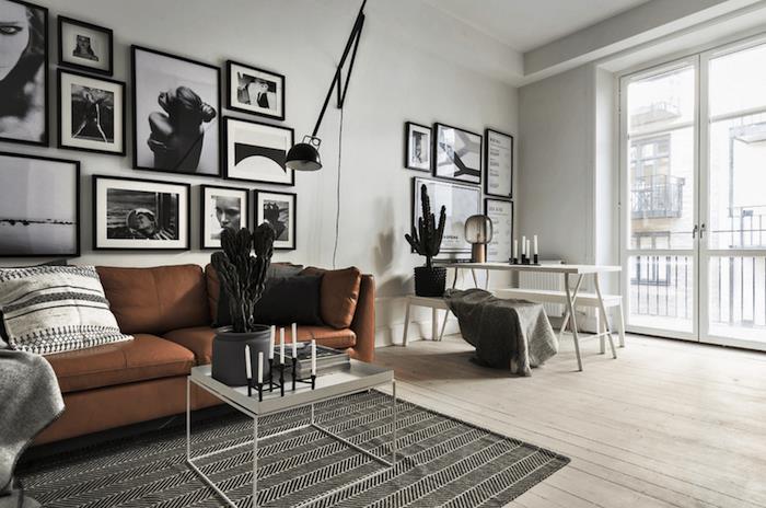 Skandinavsko vzdušje deko mizo v nordijskem slogu dnevna soba skandinavska kul vintage dnevna soba