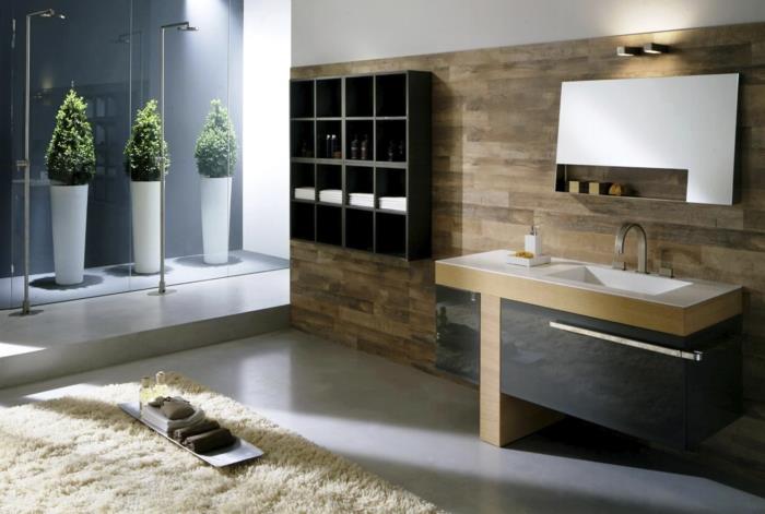 plytelių klojimo vonios kambarys „grožis“ ir „Zen“ komforto medžiai-dušas-kvadratinis baseinas