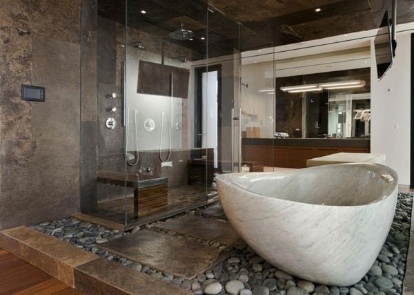 dekoratyvinis-žvyro vonios kambarys
