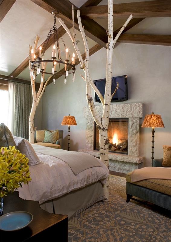 Rahat ve sakin bir atmosfer hissetmek için zen yatak odası baykuş yatak odası eski ortaçağ dekor öğeleri