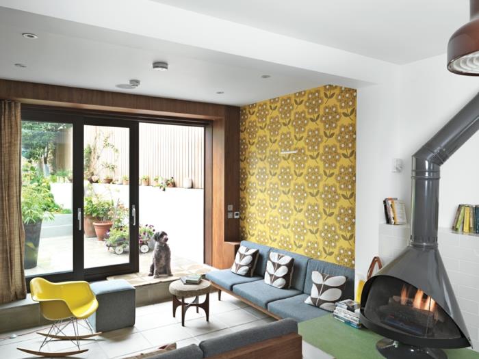 duvar kağıdı-oturma odası-tasarım-duvar kağıdı-trompe-l-oei-vintage-cool