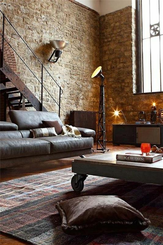 gražiausia-svetainė-išdėstymas-odinė sofa