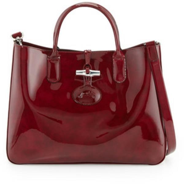 „longchamp“ rankinė-nuostabus lakuotas raudonas krepšys