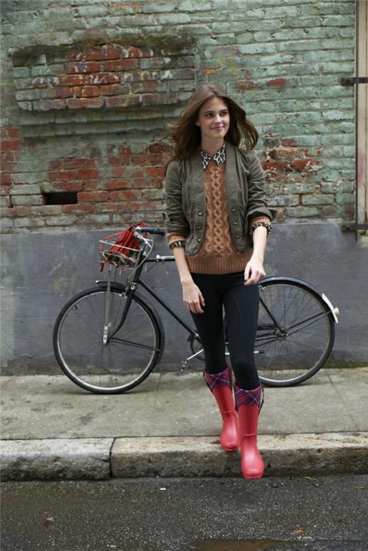 lastik çizmeler-yağmur çizmeleri-kadın-konfor-bisiklet