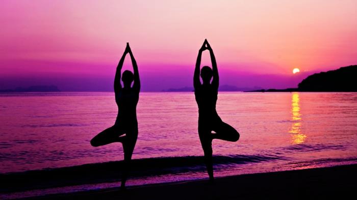 yoga-egzersizleri-serin-duruş-yoga-gün batımında-duruşu