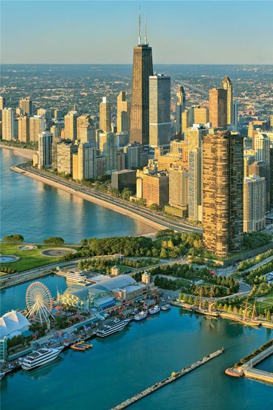 Chicago'daki-denize-yakın-yüksek-binalar-en yüksek-bina-yüksek-gökdelenler