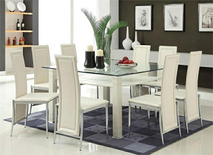 elegantno-kuhinjski-namizni-stekleni-namizni-beli-kuhinjski stoli