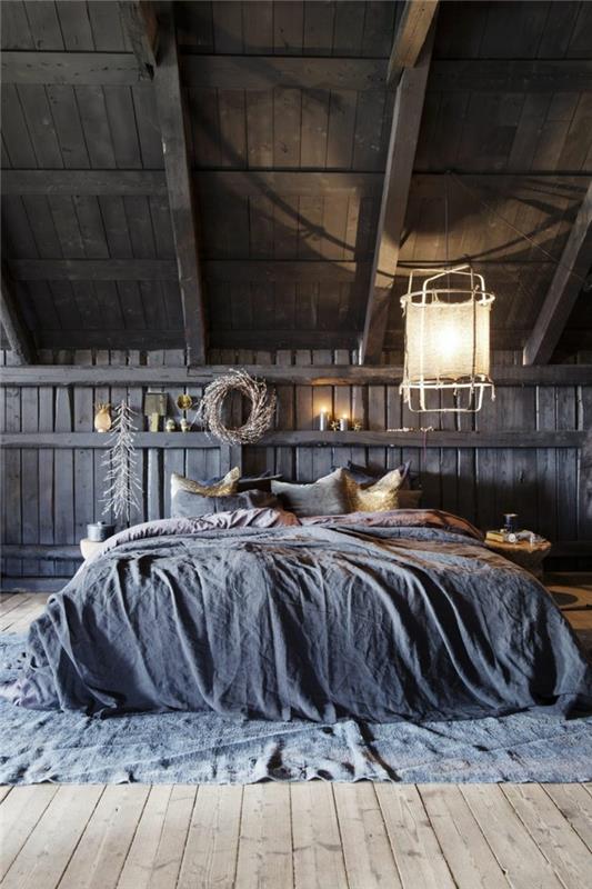 linas-patalynė-patalynė-kaimo stiliaus-palėpės-miegamasis