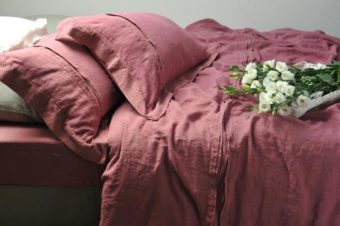 Komplet posteljnina-posteljnina-romantično-roza-posteljnina