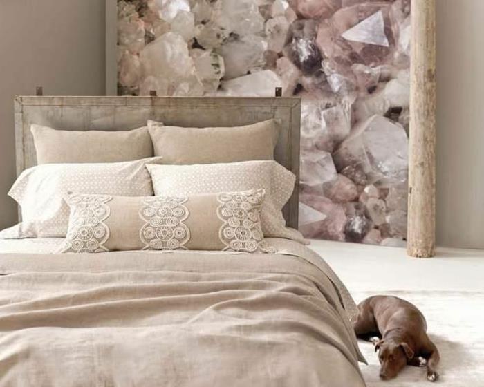 bledo posteljno perilo-original-panel-roza-kamni