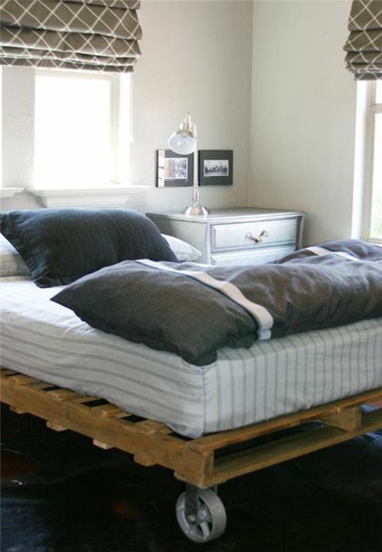 oblikovanje postelje na kolesih-zelo-zanimivo-kako-narediti-posteljo-v-paleti-predlog-ne zamuditi