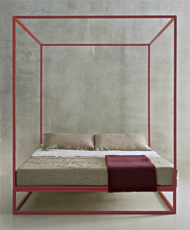 šiuolaikinio dizaino lova-purpurinė-lakuota-geležinė-dvivietė-pigi-suaugusiųjų lova