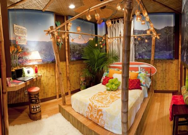 bambusova postelja-spalnica-z-bambusovo dekoracijo