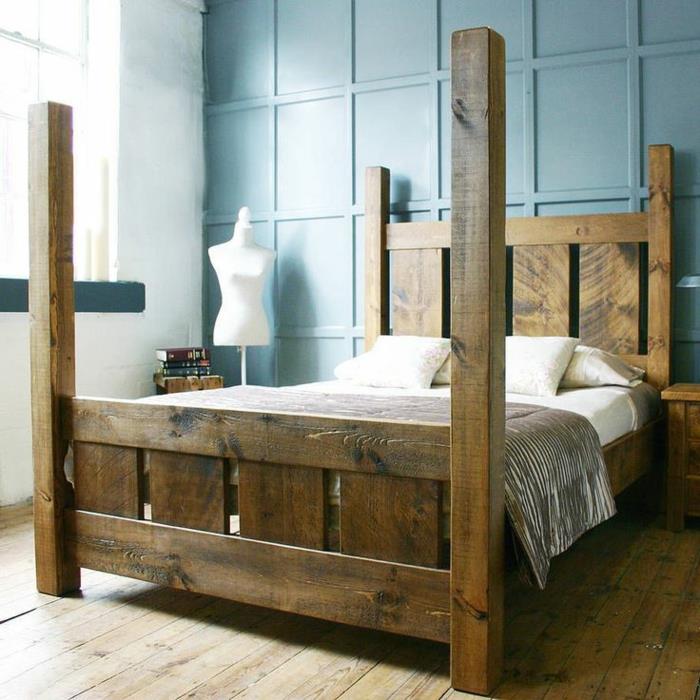 postelja iz masivnega lesa-leseno-pohištvo-leseni-parket-spalnica-