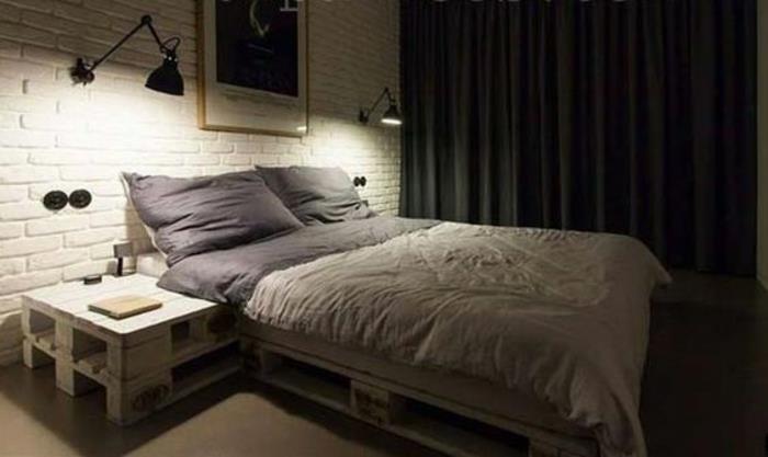 nočna omarica iz paletne postelje in palete-popolna postavitev-za-vašo-industrijsko-spalnico