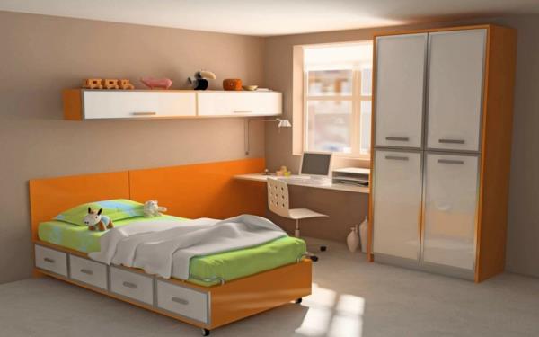 çekmeceli beşik-minimalist-tasarım-bej-turuncu