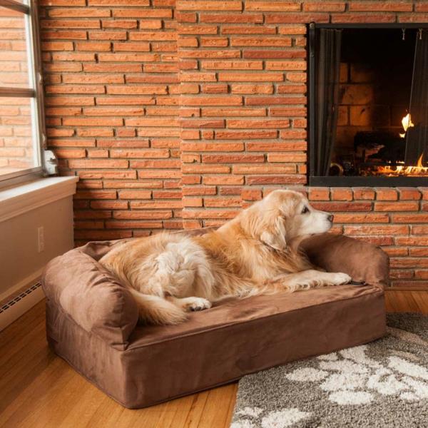 šunų lova-pagalvėlė-lova-prie židinio