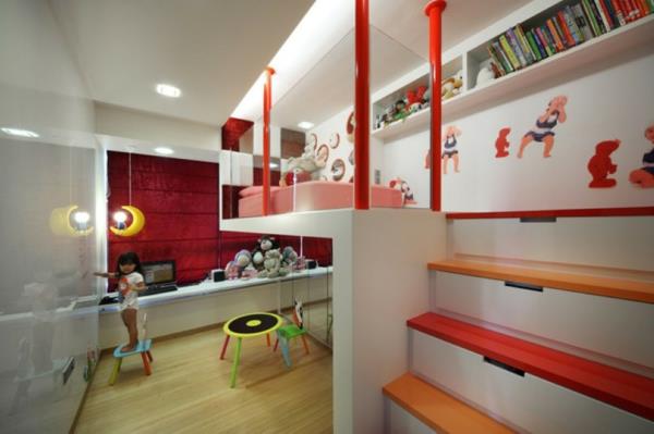 moderno dvignjena postelja-otroška soba