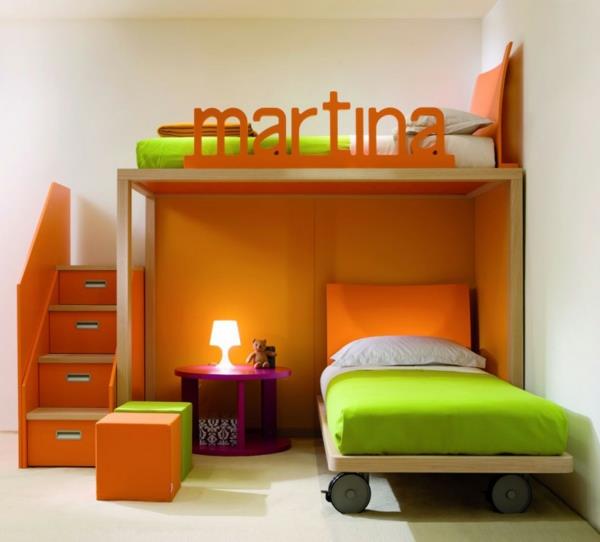 yeşil-turuncu-fantastik-tasarım-ranza-yataklar