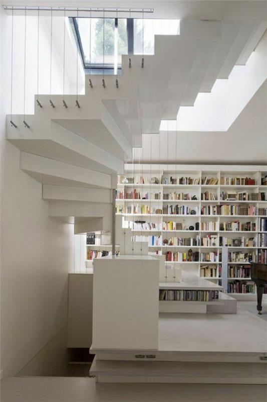Parisli-çatı-kütüphane-ve-yarım-dönüş-merdiven