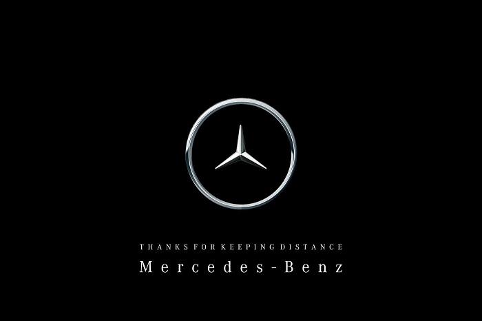 „Mercedes-Benz“ pakeičia savo logotipą sutrumpindama savo žvaigždę, kad parodytų socialinį atsiribojimą