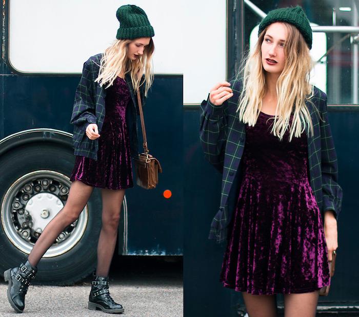 modni trendi, kvadratni blazer v zeleni in temno modri manekenki, pometa dolge lase