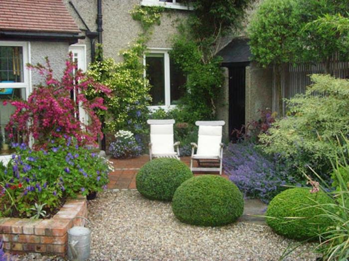 Güzel peyzaj dekorasyonu bahçe fikri, bahçede güzel bir teras alanı düzenleyin