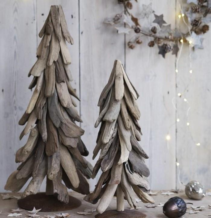 güzel-ahşap-ağaç-fikri-kendin-yapmak için yüzer-tatlı-bir-ev-için-Noel-dekorasyonu