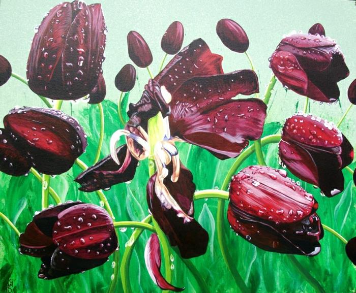 magnolija-juoda-tulpė-gamta-lupanti-tulpė-paveikslas-tapyba-gamta-mirtis