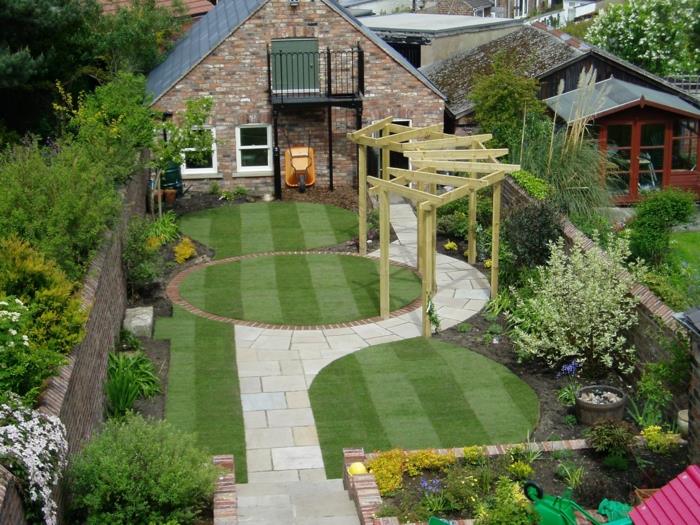 Ahşap pergola, verandayı nasıl saklayacağınızla ilgili fikirler, bahçe düzenlemesi için fikirler, peyzajlı bahçe fikirleri ve mobilyalı köşe