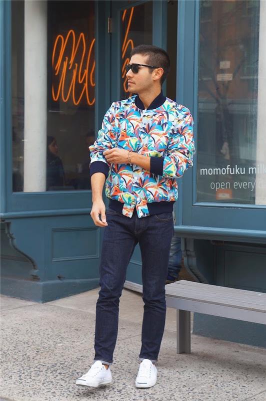 maison-kitsune-ss15-saul-carrasco-trend-tarzı-blogger-nyc-amerikan-ceket-adam-ceket-teddy-man