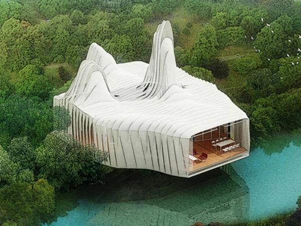 unikalūs pasaulio namai futuristinės formos