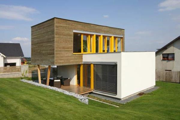 modularne hiše-okvirji-rumenih oken