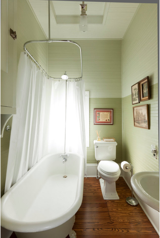 Bagno dietro la tenda