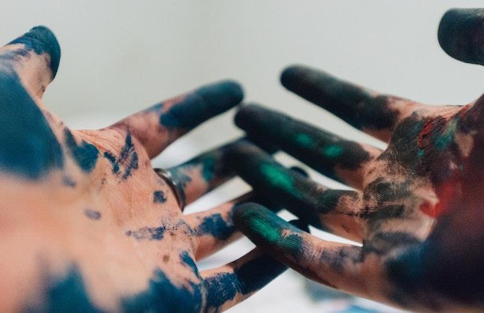 Duvar kağıdı tumblr, Mani donna colorati, Colori sulle mani